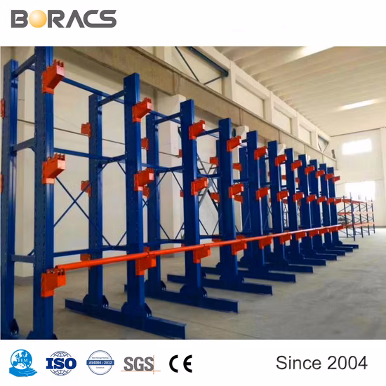 OEM y ODM de acero industrial ajustable de servicio pesado Almacenamiento de almacén de metal Estantería en voladizo/estantería en voladizo de acero